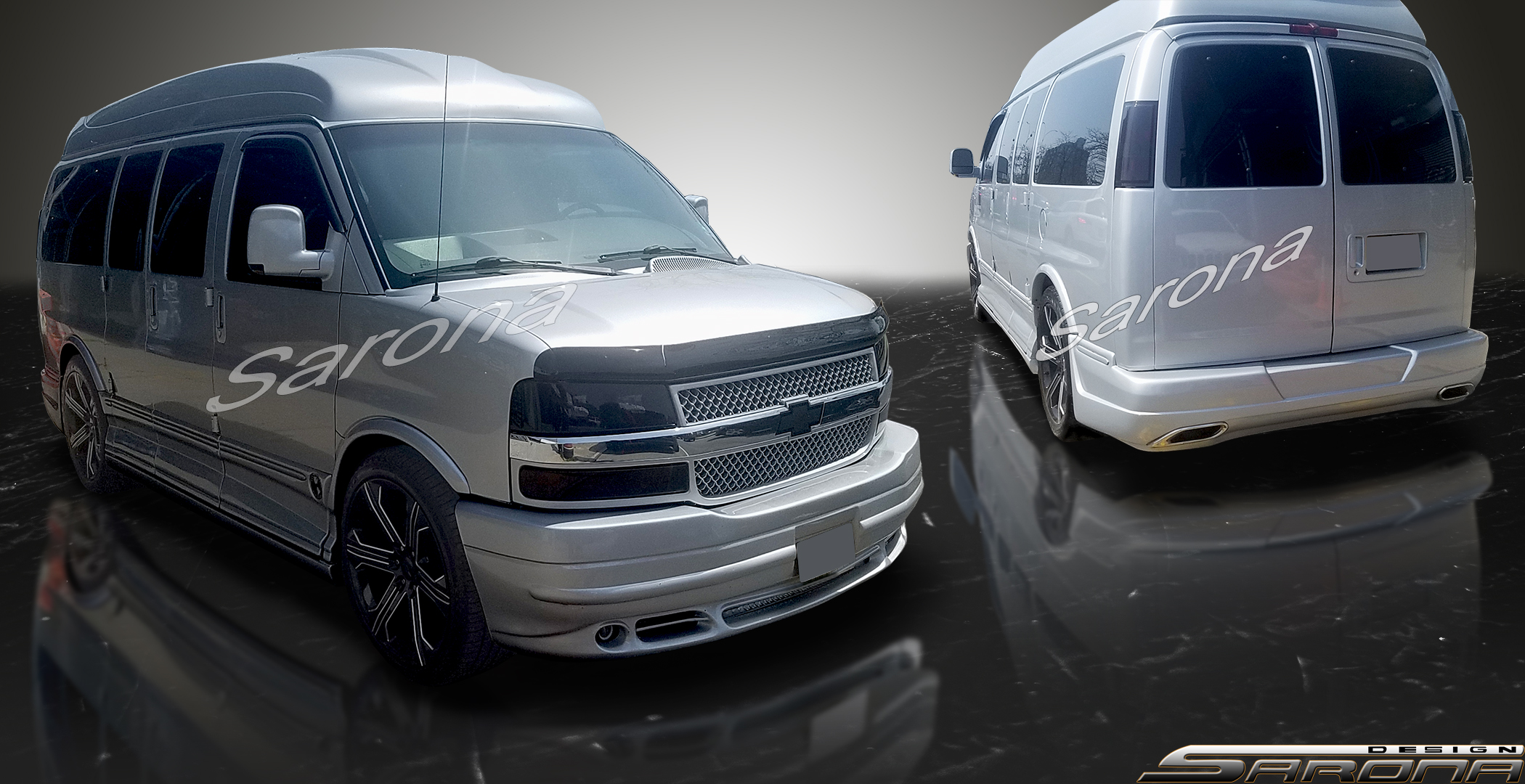 Custom GMC Savana Van  Short Wheel Base Body Kit (2003 - 2026) - $1350.00 (Part #GM-038-KT)